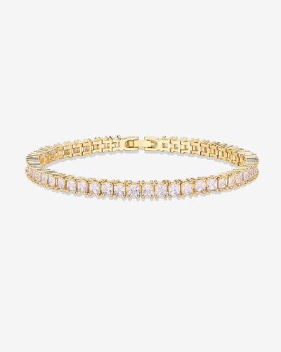 Yellow Gold Esmee Princess-Cut Tennis Bracelet