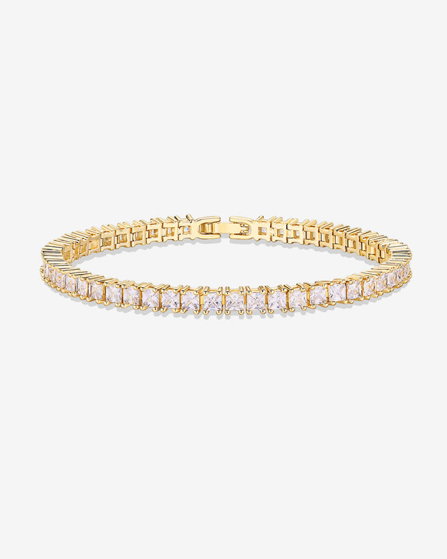 Yellow Gold Esmee Princess-Cut Tennis Bracelet