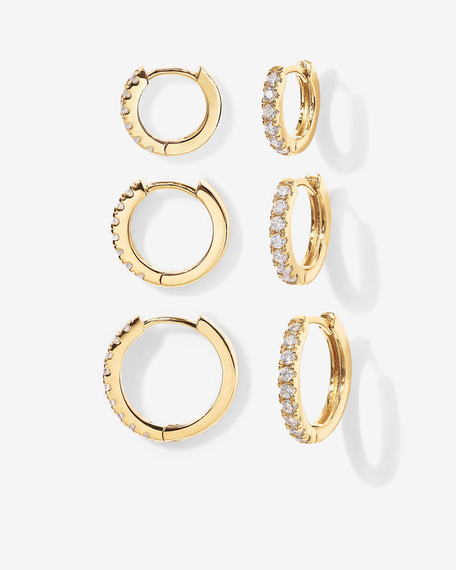 Yellow Gold Ilse Small Hoop Earrings — slim everyday hoop