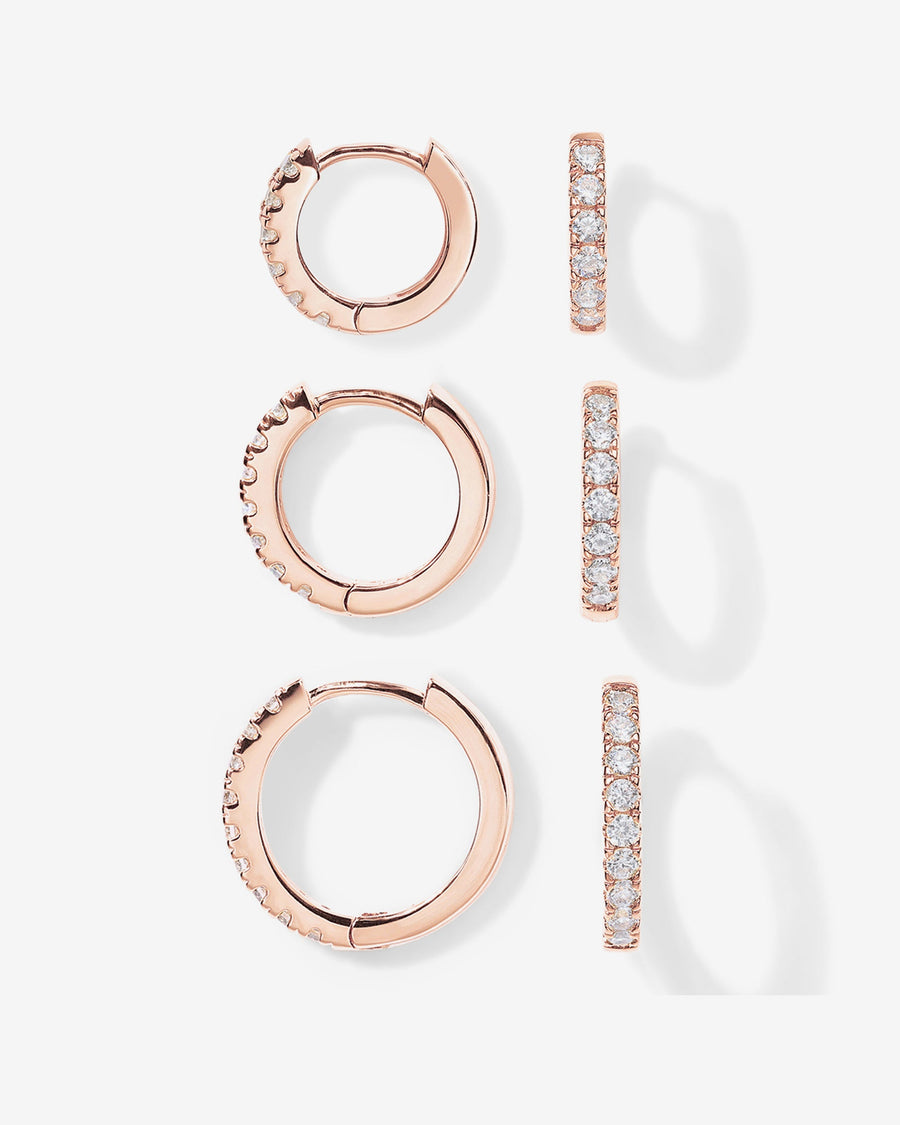 Rose Gold Ilse Small Hoop Earrings — slim everyday hoop