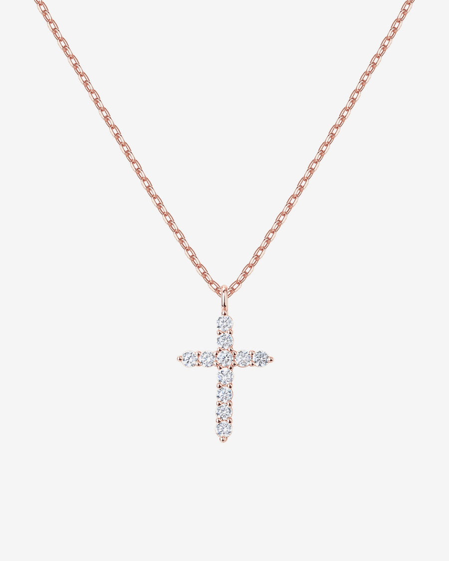 Rose Gold Juna Cross Pendant — packshot