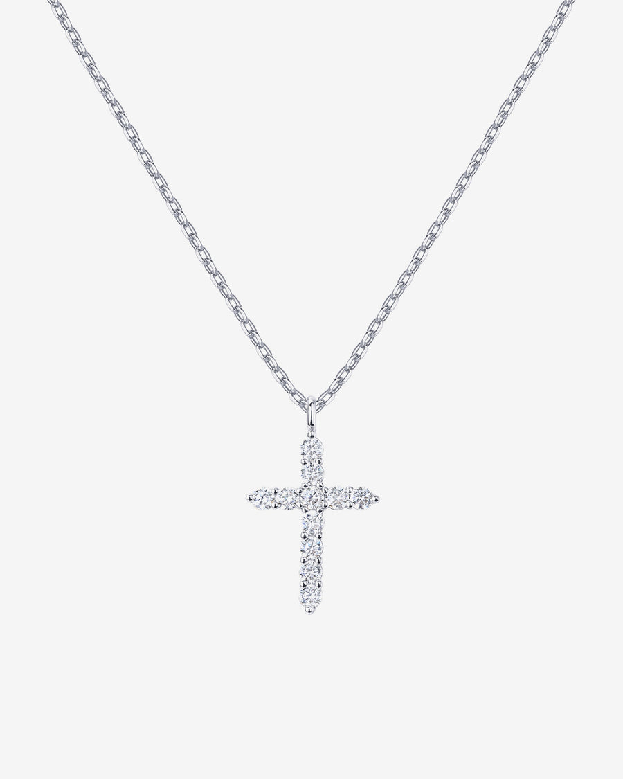 White Gold Juna Cross Pendant — packshot