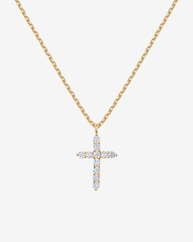 Yellow Gold Juna Cross Pendant — packshot