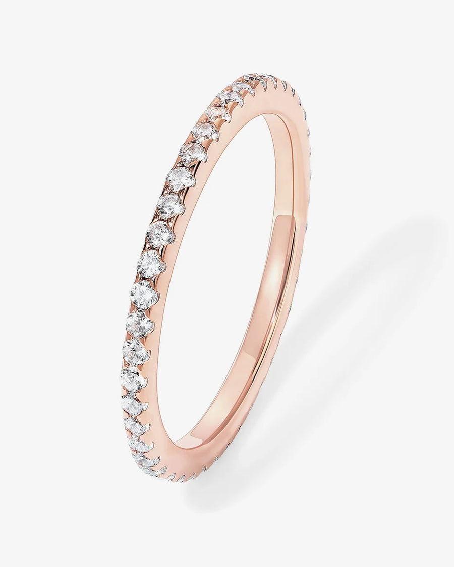 Rose Gold Vera Eternity Band — rose gold plated pavé band