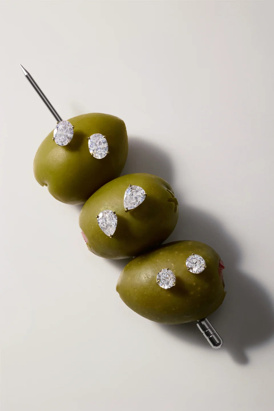 Gold earring detail