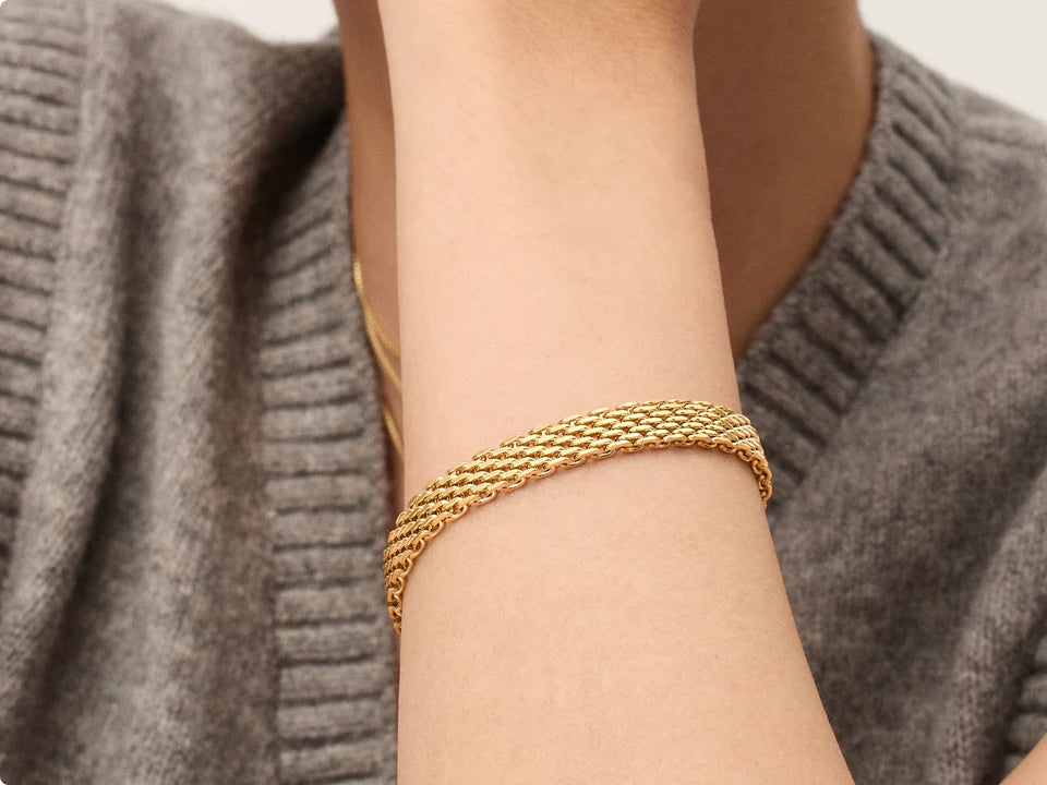 Bracelet on wrist, length guide